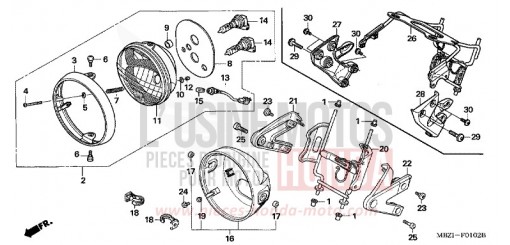 SCHEINWERFER (CB600F3/4/5/6) CB600F4 de 2004